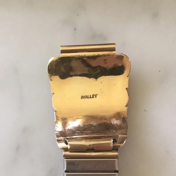 Gold 14K Native American Turquoise Vintage Watch Tips signed Walley - Picture 13 of 15